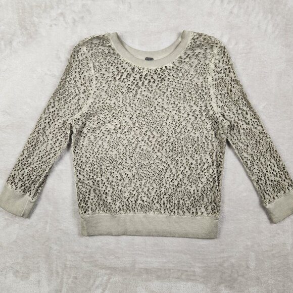 We The Free Top Green Mesh Distressed Women's Size M - Picture 1 of 7